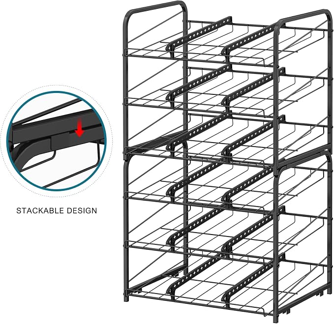 BTY Can Organizer for Pantry Stackable 2 Pack, Can Storage Organizer Rack - Image 3