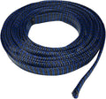 Seismic Audio - EBS1250Blue- 50 Foot Blue/Black 1/2" Expandable Woven Cable by SeismicAudio