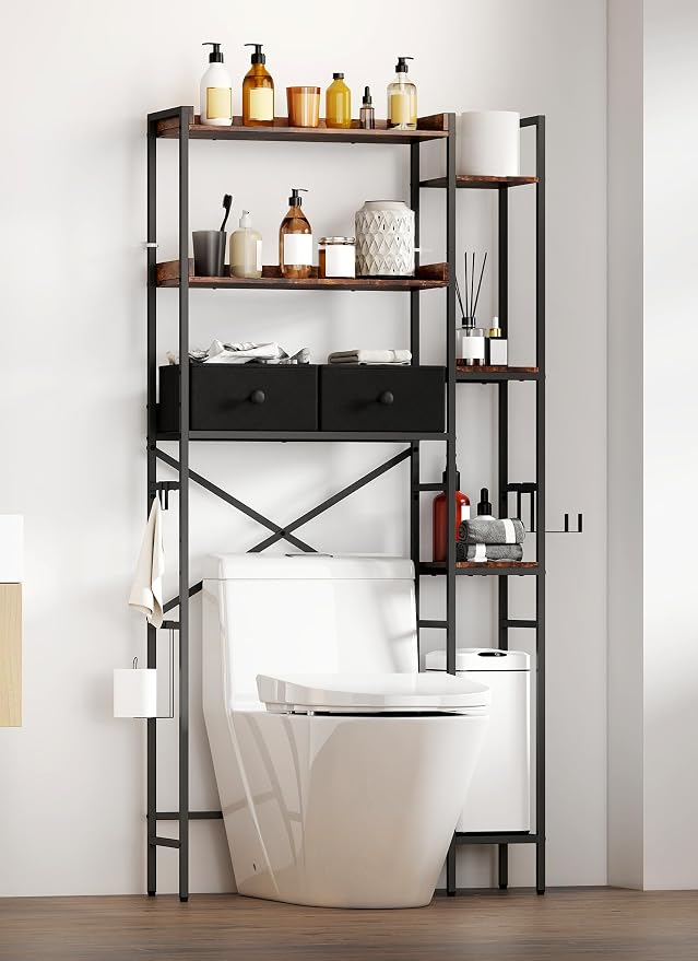 Over The Toilet Storage Rack, 7-Tier Over Toilet Bathroom Organizer - Image 9