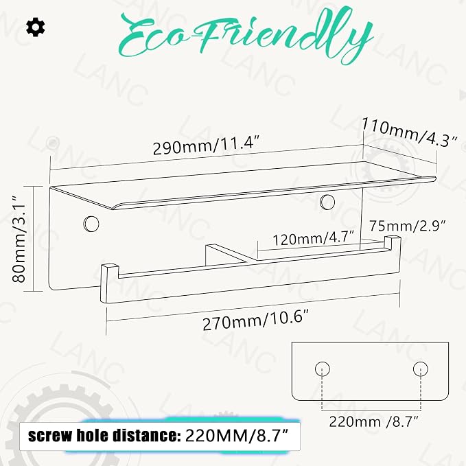 LANC Double Toilet Paper Holder - Image 2