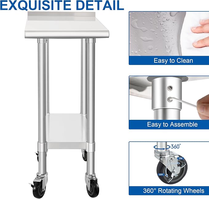 HARDURA Stainless Steel Commercial Work Table - Image 5