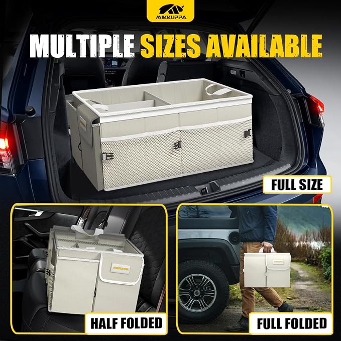 MIKKUPPA Car Trunk Organizer - 65L Collapsible Trunk Organizer - Image 5