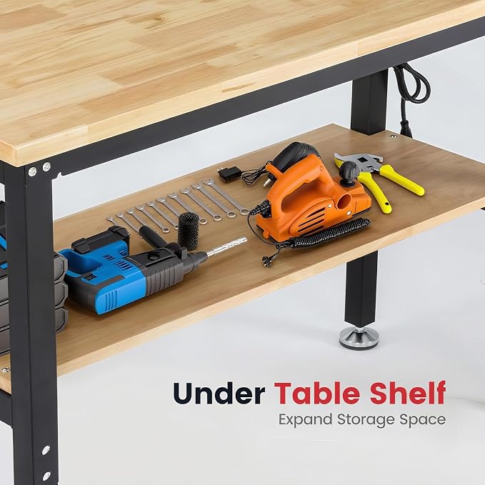 48 Inch Workbench for Garage Adjustable Height Work Bench - Image 4