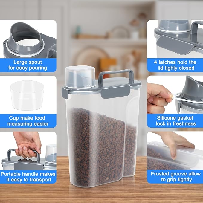 TBMax Dog Food Storage Containers 2 Pack 8 to 10 Lbs, Airtight Pet Food - Image 6