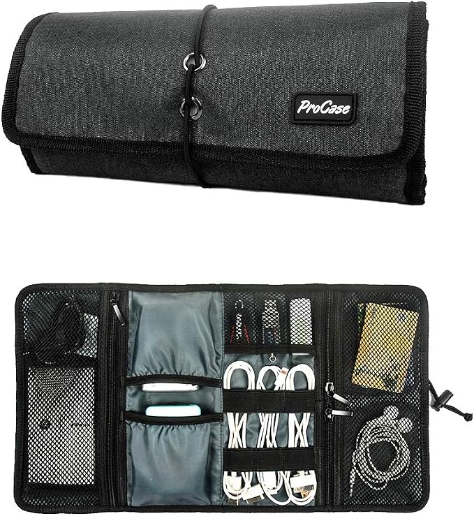 ProCase Electronic Organizer Cord Pouch, Travel Cable Charger Phone Accessories by ProCase