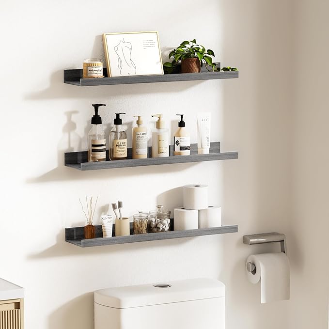 upsimples Floating Shelves for Wall, 23.6 Inch Shelves for Decor Storage Set of - Image 7