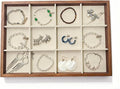 Large Jewelry Trays for Drawers Stackable Velvet Jewelry Display for Vendors by HOUKANWE