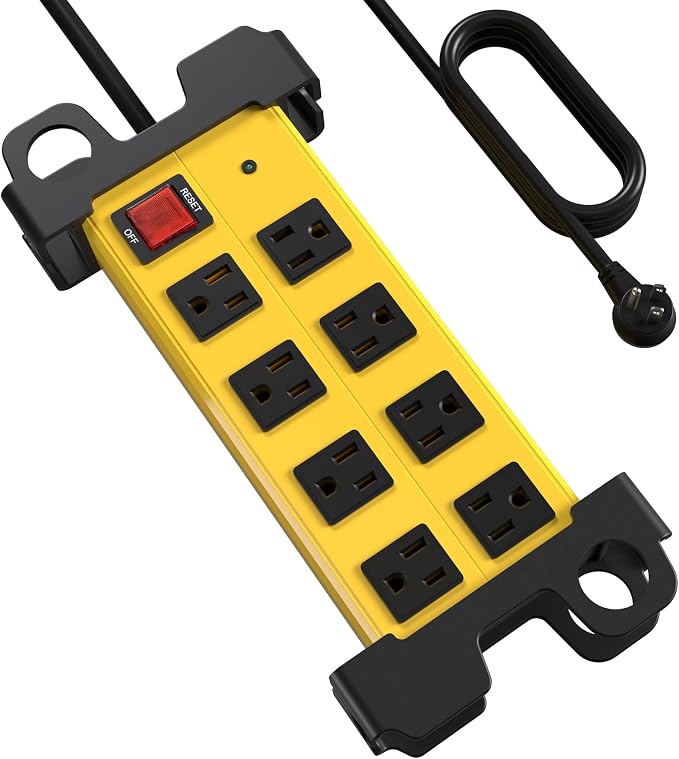8 Outlet Heavy Duty Power Strip, 2700J Surge Protector by Unknown