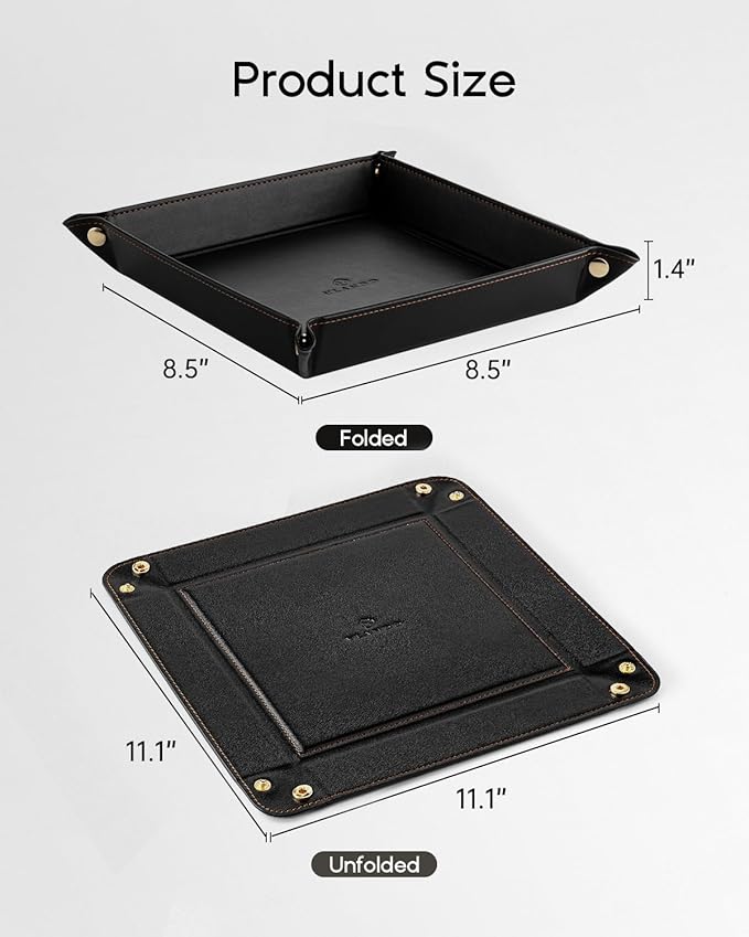 Vlando Valet Tray for Men Women, Nightstand Organizer Vanity Catchall Holder - Image 6