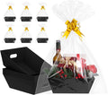 10PACK Black Baskets For Gifts Empty, 10x12”Thick Kraft Gift Basket by AFOROEOA