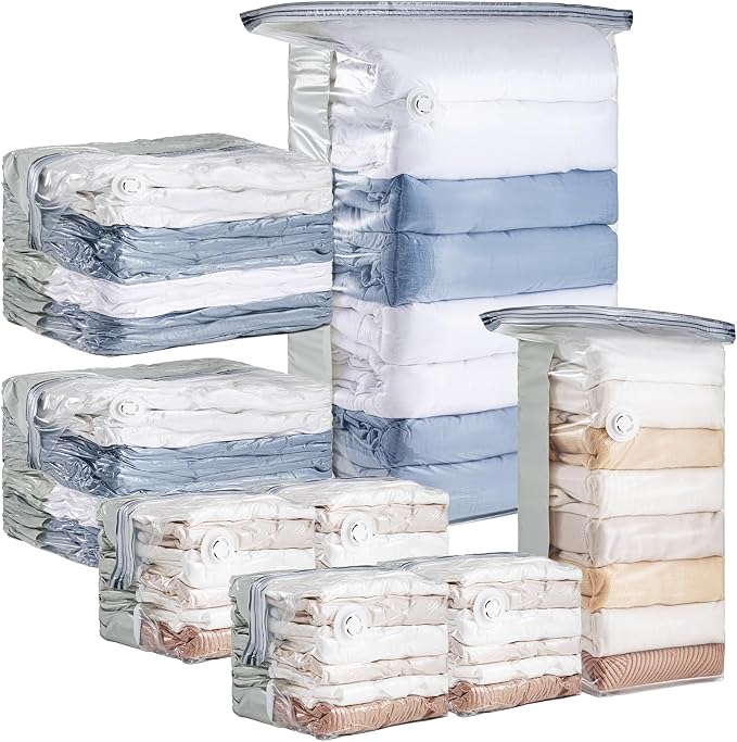 8 Pack Vacuum Storage Bags, Cube Combo, Vacuum Seal Bags by TAILINK