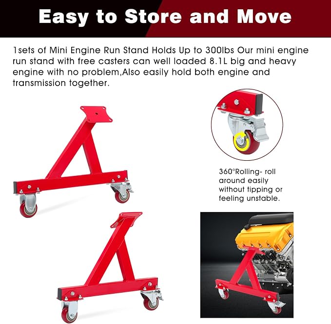 Rolling Engine Storage Stand Fits GM Chevy V8 LSx - Image 4