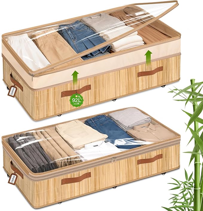 Livole Bamboo Under Bed Storage by Livole
