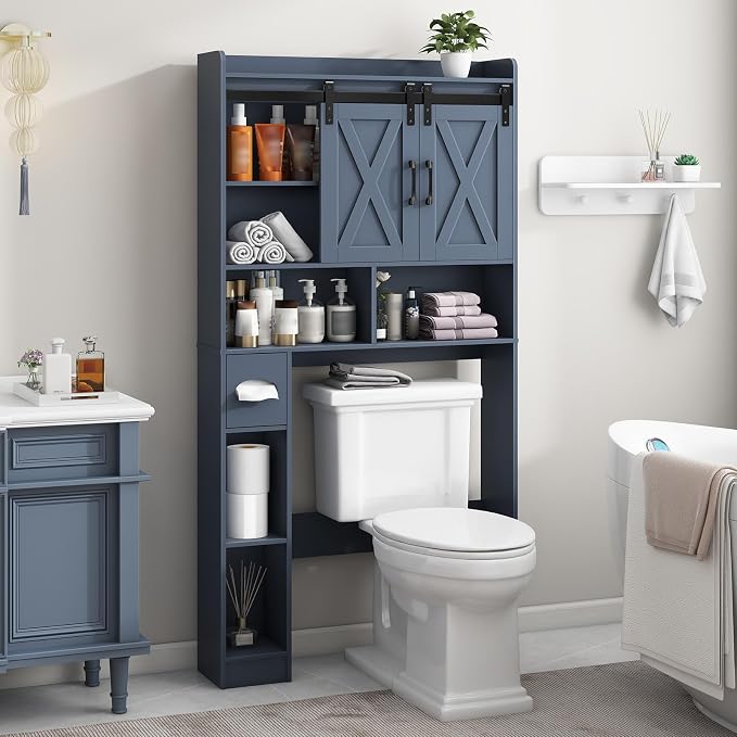 Vabches Over The Toilet Storage Cabinet, Farmhouse Storage Cabinet Over Toilet - Image 5