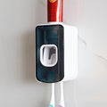 2 Slot Toothbrush Holder and Toothpaste Dispenser Wall Mounted, Automatic by LUEXBOX