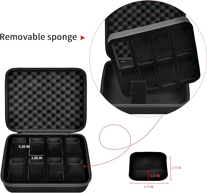 Comecase 8 Slots Watch Box Organizer/Men Watch Display Storage Case Fits All - Image 5