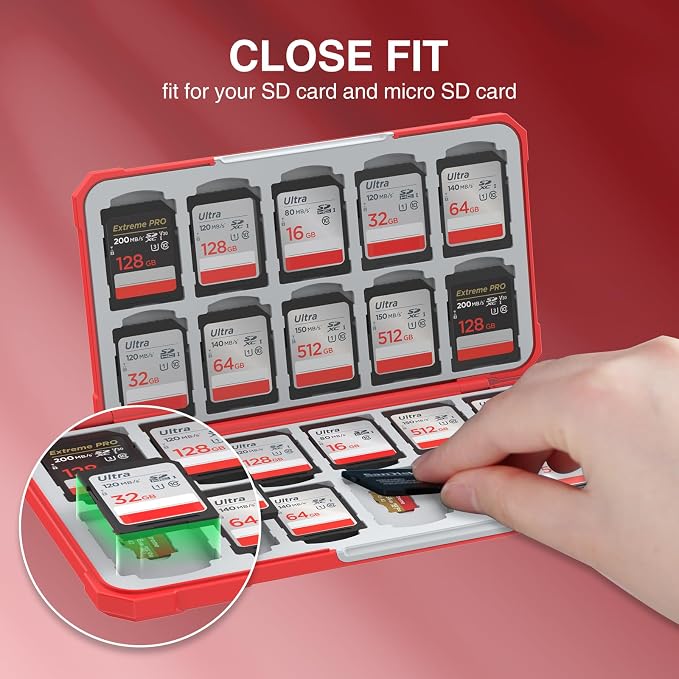 HEIYING Memory Card Case for SD/TF Cards, Portable SD Card Holder Storage Case - Image 3