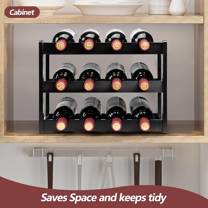 Bamboo Wine Rack, Sturdy and Durable Wine Storage Cabinet Shelf, Wine Racks - Image 2
