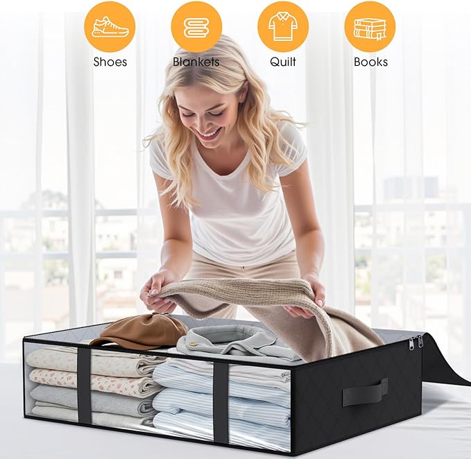 StorageRight Under Bed Storage Bins, Breathable Organizer - Image 6