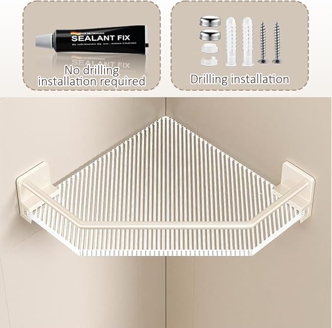 EVERZONE Shower Corner Caddy, 2 Pack 12" Brushed 304 Stainless Steel Organizer - Image 7
