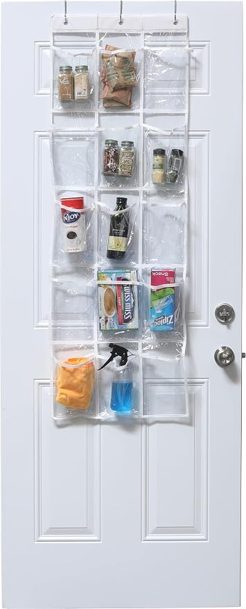Simple Houseware 2-Pack Clear Over the Door Hanging Pantry Organizer - Image 4