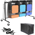 Folding Chair Rack with Wheels, Heavy Duty Steel Chair Cart by HIMcup