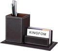 KINGFOM PU Leather Desk Organizer and Accessories, Pencil Holder by KingfomLeatherHomeOfficeDecor