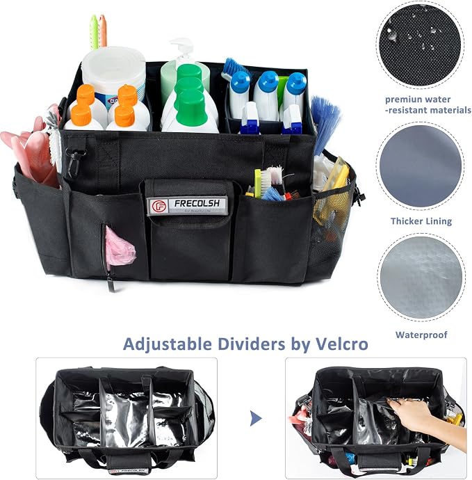 Large Cleaning Caddy for Cleaning Suppliers Organizer, Wearable Cleaing Bag - Image 2