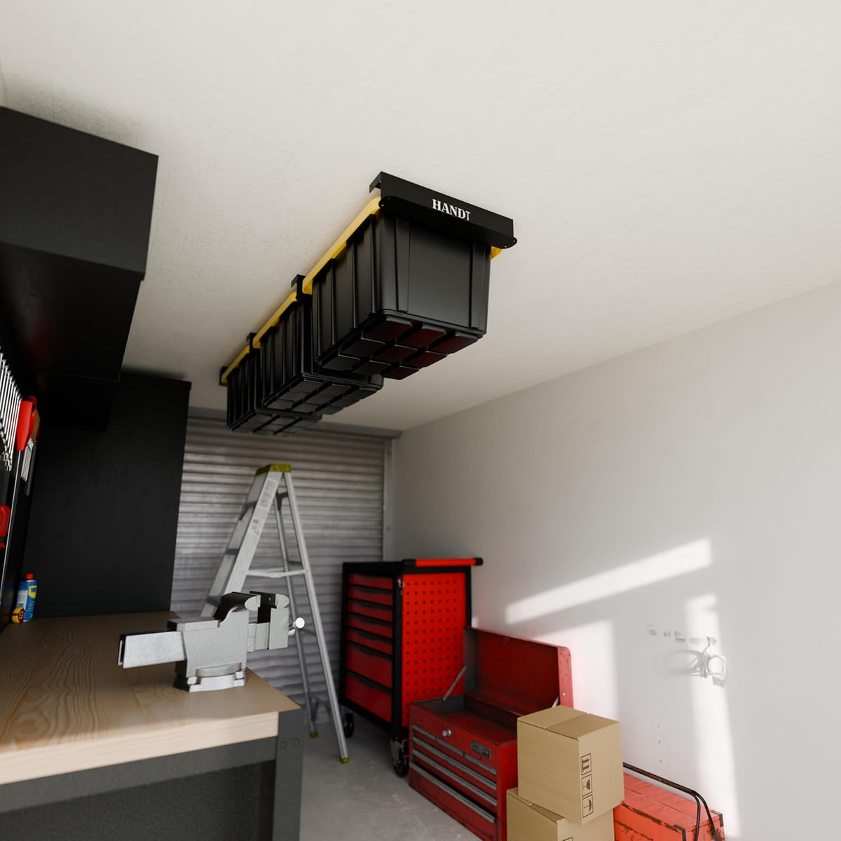 USA Based Overhead Garage Storage Rack, Connectable Heavy Duty Metal