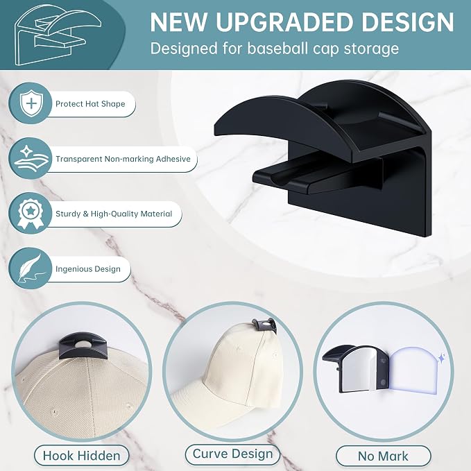 luckin smile Hat Organizer for Baseball Caps - Image 4