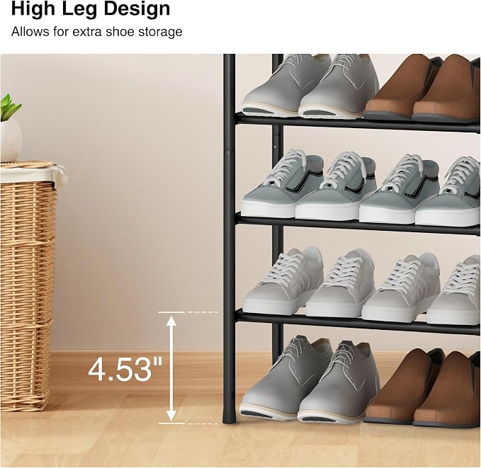 STO STO Expandable Shoe Rack, 5-Tier Metal Shoe Rack - Image 6
