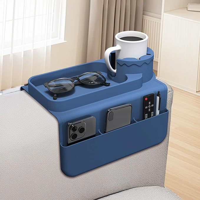 Couch Cup Holder Tray, Silicone Sofa Armrest organizer by Unknown