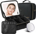 Travel Makeup Bag with Mirror Travel Makeup Organizer Makeup Case