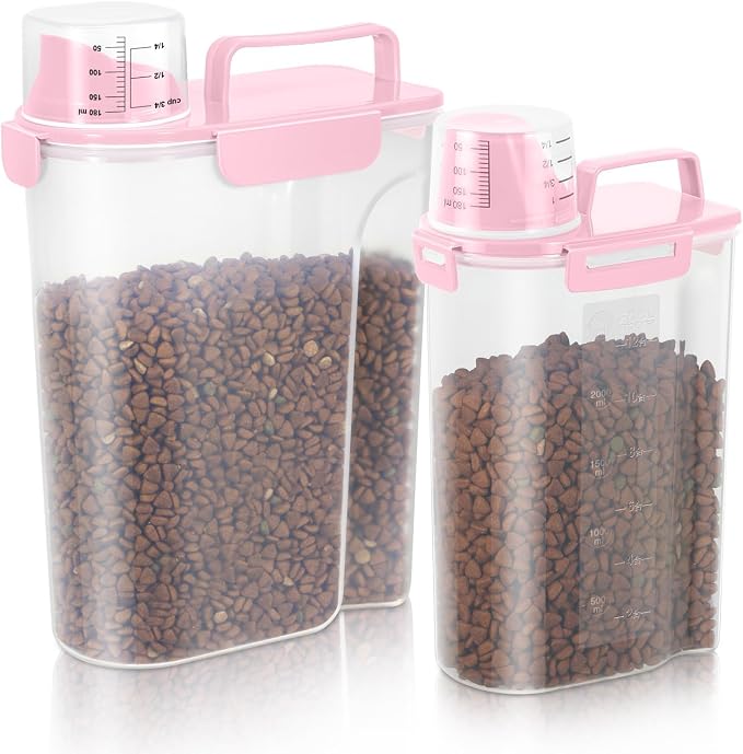3+5Lbs 2Pack Small Cat Dog Food Storage Containers BPA Free, Airtight Pet Food - Image 9