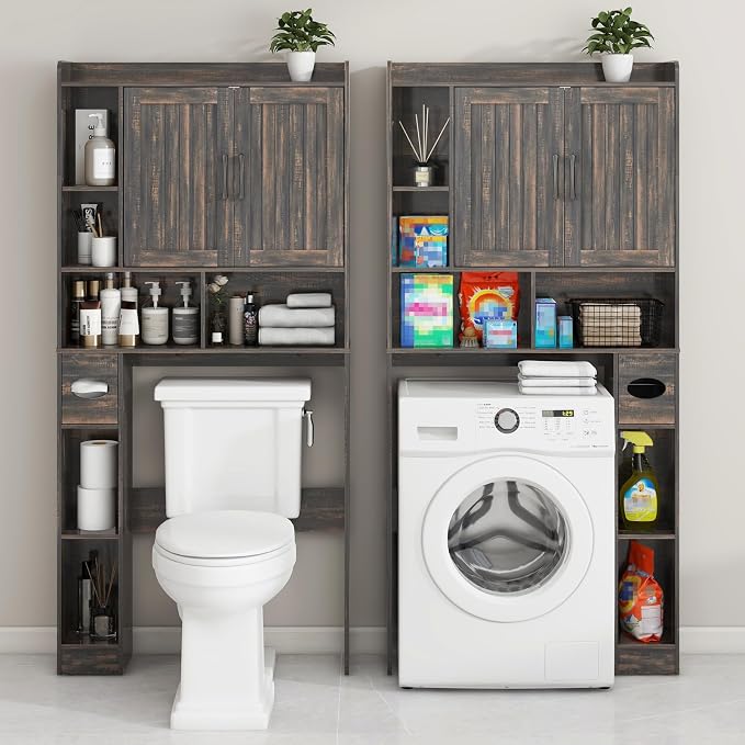 Vabches Over The Toilet Storage Cabinet, Farmhouse Storage Cabinet Over Toilet - Image 4
