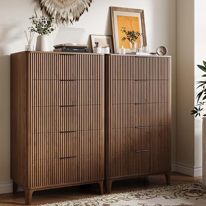 Fluted Dresser for Bedroom by TOKSOM
