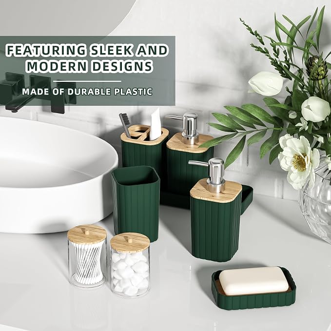 Bathroom Set - Elegant Green Bathroom Set, Bathroom Sets - Image 2