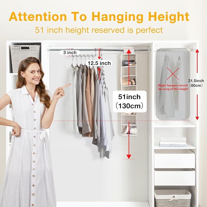 HOUSE DAY Space Saving Hangers for Clothes 4 Pack, Heavy Duty Hanger Organizer - Image 2