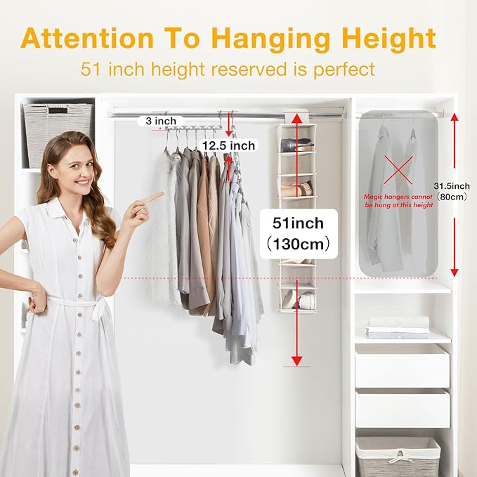 HOUSE DAY Space Saving Hangers for Clothes 12 Pack, Heavy Duty Hanger Organizer - Image 2