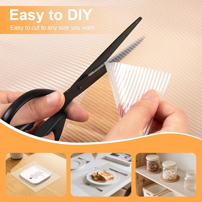 FEXIA Shelf Liner for Kitchen Cabinets, 17.5 Inch x 20 FT, Non Adhesive Drawer - Image 4