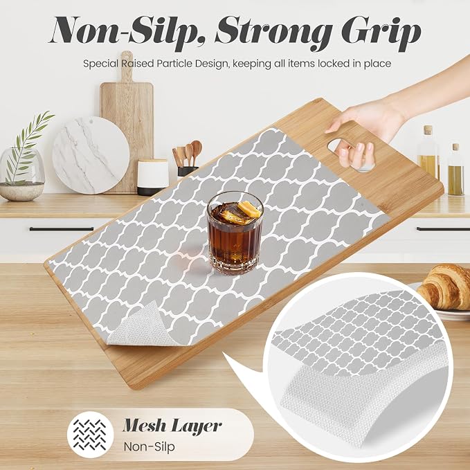 Drawer Shelf Liner for Kitchen Cabinets, Non Adhesive Slip Resistant Shelf - Image 3