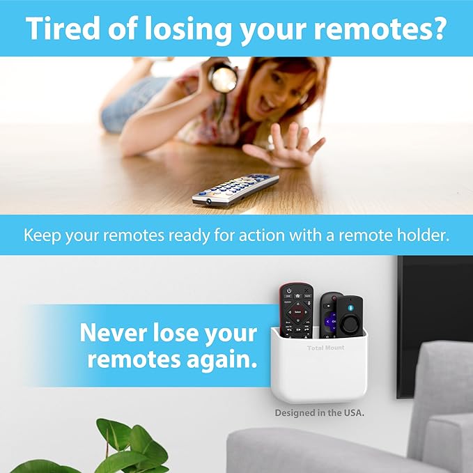 TotalMount Hole-Free Remote Holder – Eliminates Need to Drill Holes in Your Wall - Image 2