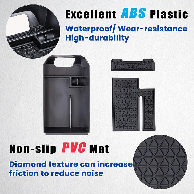 2PCS Center Console Organizer Tray and Armrest Storage Box Compatible - Image 4