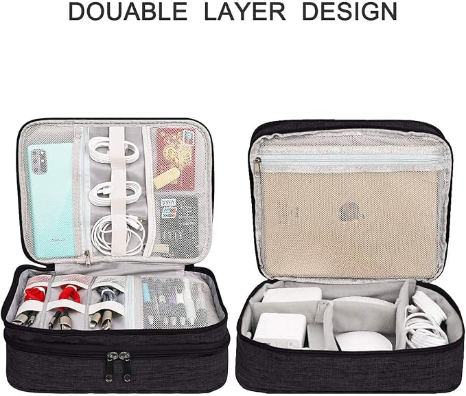 Electronics Organizer, Jelly Comb Electronic Accessories Cable Organizer Bag - Image 2