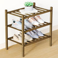 Smiry Bamboo Shoe Rack for Closet, 3 Tier Small Wooden Stackable Shoe Organizer by Smiry