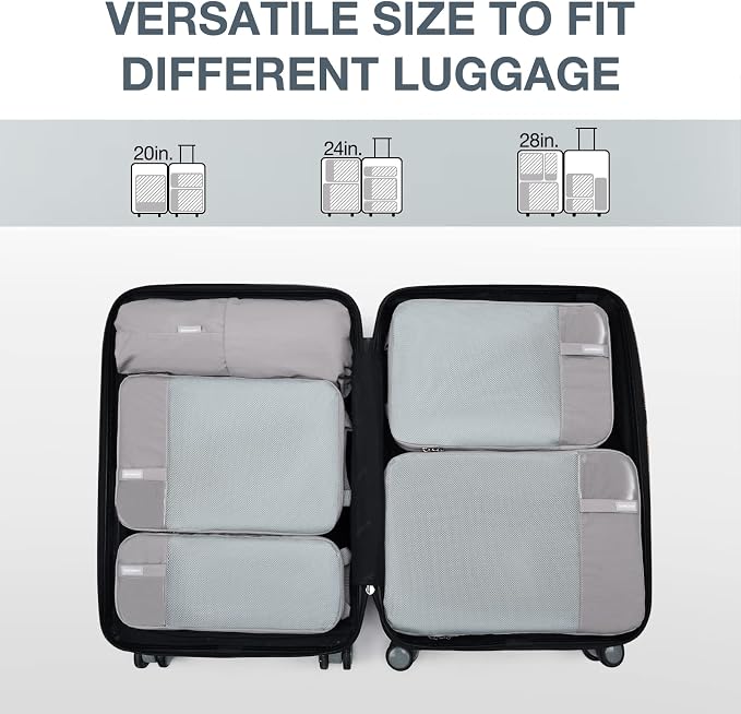 BAGSMART 6 Set /4 Set/2 Set Compression Packing Cubes - Image 3