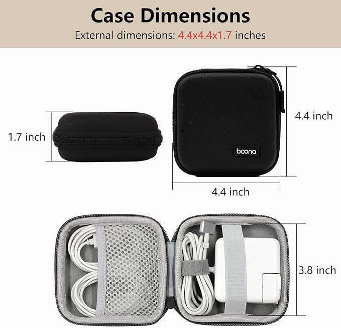 Charger Case for Macbook, Portable Tech Electronic Organizer Bag, Travel - Image 2