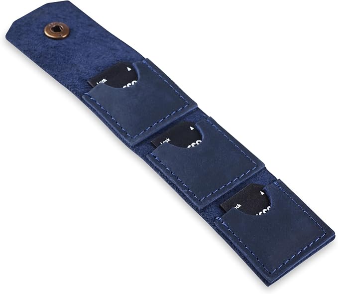 Leather SD Card Holder Keychain, SD Card Case Key Fob, Micro SD Card Holder - Image 2