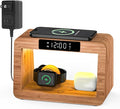 Bamboo Wireless Charging Station, Night Light by HQOBZX