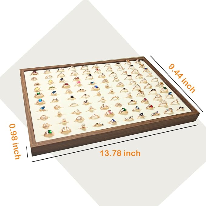 Large Jewelry Trays for Drawers Stackable Velvet Jewelry Display for Vendors - Image 4